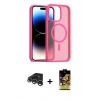 MARSİLYAN™- iPhone 15 Pro Kılıf Siluet Minimal Prime - Siyah Buffer Cam Ekran Koruyucu + Raze Metal Kamera Lens - GS