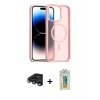 MARSİLYAN™- iPhone 15 Pro Kılıf Siluet Minimal Prime - Siyah Polymer Nano Ekran Koruyucu + Raze Metal Kamera Lens - LT