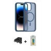MARSİLYAN™- iPhone 15 Pro Kılıf Siluet Minimal Prime - Siyah Polymer Nano Ekran Koruyucu + Raze Metal Kamera Lens - GS