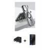 MARSİLYAN™- iPhone 15 Pro Kılıf Vadi Çizgi Özel Seri - Siyah 3D Antistatik Hayalet Cam Ekran Koruyucu + Raze Metal Kamera Lens - LT