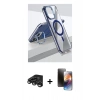 MARSİLYAN™- iPhone 15 Pro Kılıf Vadi Çizgi Özel Seri - Siyah 3D Antistatik Mat Seramik Nano Ekran Koruyucu + Titanyum Gri Raze Metal Kamera Lens