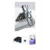 MARSİLYAN™- iPhone 15 Pro Kılıf Vadi Çizgi Özel Seri - Siyah Bilvis 5in1 5D Magic Hayalet Cam Ekran Koruyucu + Raze Metal Kamera Lens - LT