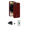 MARSİLYAN™- iPhone 15 Pro Kılıf Vadi Çizgi Prime - Şeffaf Pasifik Cam Ekran Koruyucu + Raze Metal Kamera Lens - LT