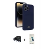 MARSİLYAN™- iPhone 15 Pro Kılıf Vadi Çizgi Prime - Şeffaf Pasifik Cam Ekran Koruyucu + Raze Metal Kamera Lens - LT