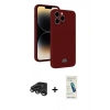 MARSİLYAN™- iPhone 15 Pro Kılıf Vadi Çizgi Prime - Şeffaf Pasifik Cam Ekran Koruyucu + Raze Metal Kamera Lens - TMGI