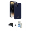 MARSİLYAN™- iPhone 15 Pro Kılıf Vadi Çizgi Prime - Şeffaf Royal Nano Ekran Koruyucu + Raze Metal Kamera Lens - LT