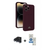 MARSİLYAN™- iPhone 15 Pro Kılıf Vadi Çizgi Prime - Şeffaf Royal Nano Ekran Koruyucu + Raze Metal Kamera Lens - LT