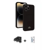 MARSİLYAN™- iPhone 15 Pro Kılıf Vadi Çizgi Prime - Siyah Bilvis 0.18mm Plus Cam Ekran Koruyucu + Raze Metal Kamera Lens - GS