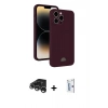 MARSİLYAN™- iPhone 15 Pro Kılıf Vadi Çizgi Prime - Siyah Bilvis 0.18mm Plus Cam Ekran Koruyucu + Raze Metal Kamera Lens - GS