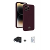 MARSİLYAN™- iPhone 15 Pro Kılıf Vadi Çizgi Prime - Siyah Bilvis 0.18mm Plus Cam Ekran Koruyucu + Raze Metal Kamera Lens - LT
