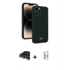 MARSİLYAN™- iPhone 15 Pro Kılıf Vadi Çizgi Prime - Siyah Bilvis 0.18mm Plus Cam Ekran Koruyucu + Raze Metal Kamera Lens - GS