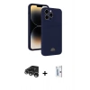 MARSİLYAN™- iPhone 15 Pro Kılıf Vadi Çizgi Prime - Siyah Bilvis 0.18mm Plus Cam Ekran Koruyucu + Raze Metal Kamera Lens - GS