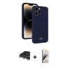 MARSİLYAN™- iPhone 15 Pro Kılıf Vadi Çizgi Prime - Siyah Bilvis 3D Mat Cam Ekran Koruyucu + Raze Metal Kamera Lens - GS