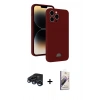 MARSİLYAN™- iPhone 15 Pro Kılıf Vadi Çizgi Prime - Siyah Bilvis 3D Mat Cam Ekran Koruyucu + Raze Metal Kamera Lens - LT