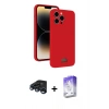 MARSİLYAN™- iPhone 15 Pro Kılıf Vadi Çizgi Prime - Siyah Bilvis 5in1 3D Magic Cam Ekran Koruyucu + Raze Metal Kamera Lens - LT
