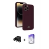 MARSİLYAN™- iPhone 15 Pro Kılıf Vadi Çizgi Prime - Siyah Bilvis 5in1 3D Magic Cam Ekran Koruyucu + Raze Metal Kamera Lens - SH