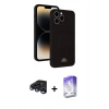 MARSİLYAN™- iPhone 15 Pro Kılıf Vadi Çizgi Prime - Siyah Bilvis 5in1 3D Magic Cam Ekran Koruyucu + Raze Metal Kamera Lens - LT