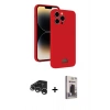 MARSİLYAN™- iPhone 15 Pro Kılıf Vadi Çizgi Prime - Siyah Bilvis Hayalet Cam Ekran Koruyucu + Raze Metal Kamera Lens - GS