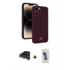 MARSİLYAN™- iPhone 15 Pro Kılıf Vadi Çizgi Prime - Siyah Joko 5D Cam + Raze Metal Kamera Lens - GS