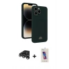 MARSİLYAN™- iPhone 15 Pro Kılıf Vadi Çizgi Prime - Siyah Joko 5D Cam + Raze Metal Kamera Lens - GS