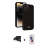 MARSİLYAN™- iPhone 15 Pro Kılıf Vadi Çizgi Prime - Siyah Joko 5D Cam + Raze Metal Kamera Lens - GS