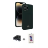MARSİLYAN™- iPhone 15 Pro Kılıf Vadi Çizgi Prime - Siyah Joko 5D Cam + Raze Metal Kamera Lens - LT