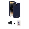 MARSİLYAN™- iPhone 15 Pro Kılıf Vadi Çizgi Prime - Siyah Joko 5D Cam + Raze Metal Kamera Lens - LT