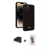 MARSİLYAN™- iPhone 15 Pro Kılıf Vadi Çizgi Prime - Siyah Joko 5D Cam + Raze Metal Kamera Lens - LT
