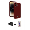 MARSİLYAN™- iPhone 15 Pro Kılıf Vadi Çizgi Prime - Siyah Joko 5D Cam + Raze Metal Kamera Lens - SH