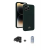 MARSİLYAN™- iPhone 15 Pro Kılıf Vadi Çizgi Prime - Siyah Joko Magic 5D Cam + Raze Metal Kamera Lens - GS