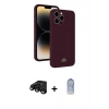 MARSİLYAN™- iPhone 15 Pro Kılıf Vadi Çizgi Prime - Siyah Joko Magic 5D Cam + Raze Metal Kamera Lens - SH
