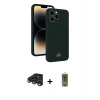 MARSİLYAN™- iPhone 15 Pro Kılıf Vadi Çizgi Prime - Siyah Joko Magic 5D Hayalet Cam + Raze Metal Kamera Lens - LT