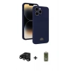 MARSİLYAN™- iPhone 15 Pro Kılıf Vadi Çizgi Prime - Siyah Joko Magic 5D Hayalet Cam + Raze Metal Kamera Lens - SH