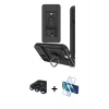 MARSİLYAN™- iPhone 15 Pro Kılıf Vadi Form Prime - Siyah 3D Antistatik Cam Ekran Koruyucu + Raze Metal Kamera Lens - LT