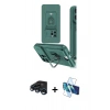 MARSİLYAN™- iPhone 15 Pro Kılıf Vadi Form Prime - Siyah 3D Antistatik Cam Ekran Koruyucu + Raze Metal Kamera Lens - LT