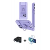 MARSİLYAN™- iPhone 15 Pro Kılıf Vadi Form Prime - Siyah 3D Antistatik Cam Ekran Koruyucu + Raze Metal Kamera Lens - LT