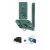 MARSİLYAN™- iPhone 15 Pro Kılıf Vadi Form Prime - Siyah 3D Antistatik Cam Ekran Koruyucu + Raze Metal Kamera Lens - SH