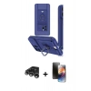 MARSİLYAN™- iPhone 15 Pro Kılıf Vadi Form Prime - Siyah 3D Antistatik Mat Seramik Nano Ekran Koruyucu + Raze Metal Kamera Lens - GS