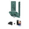 MARSİLYAN™- iPhone 15 Pro Kılıf Vadi Form Prime - Siyah 3D Antistatik Mat Seramik Nano Ekran Koruyucu + Raze Metal Kamera Lens - TMGI