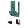 MARSİLYAN™- iPhone 15 Pro Kılıf Vadi Form Prime - Siyah 3D Antistatik Mat Seramik Nano Ekran Koruyucu + Raze Metal Kamera Lens - SH