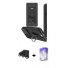 MARSİLYAN™- iPhone 15 Pro Kılıf Vadi Form Prime - Siyah Bilvis 5in1 3D Magic Cam Ekran Koruyucu + Raze Metal Kamera Lens - LT