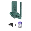 MARSİLYAN™- iPhone 15 Pro Kılıf Vadi Form Prime - Siyah Bilvis 5in1 3D Magic Cam Ekran Koruyucu + Raze Metal Kamera Lens - GS