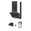 MARSİLYAN™- iPhone 15 Pro Kılıf Vadi Form Prime - Siyah Bilvis 5in1 3D Magic Cam Ekran Koruyucu + Raze Metal Kamera Lens - GS