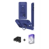 MARSİLYAN™- iPhone 15 Pro Kılıf Vadi Form Prime - Siyah Bilvis 5in1 3D Magic Cam Ekran Koruyucu + Raze Metal Kamera Lens - TMGI