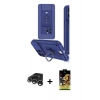 MARSİLYAN™- iPhone 15 Pro Kılıf Vadi Form Prime - Siyah Buffer Cam Ekran Koruyucu + Gümüş Raze Metal Kamera Lens