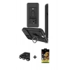 MARSİLYAN™- iPhone 15 Pro Kılıf Vadi Form Prime - Siyah Buffer Cam Ekran Koruyucu + Titanyum Gri Raze Metal Kamera Lens