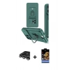 MARSİLYAN™- iPhone 15 Pro Kılıf Vadi Form Prime - Siyah Buffer Hayalet Cam Ekran Koruyucu + Raze Metal Kamera Lens - GS