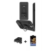MARSİLYAN™- iPhone 15 Pro Kılıf Vadi Form Prime - Siyah Buffer Hayalet Cam Ekran Koruyucu + Raze Metal Kamera Lens - GS