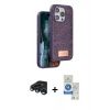 MARSİLYAN™- iPhone 15 Pro Kılıf Vadi Klasik Serisi - Şeffaf Royal Nano Ekran Koruyucu + Raze Metal Kamera Lens - LT