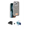 MARSİLYAN™- iPhone 15 Pro Kılıf Vadi Klasik Serisi - Siyah 3D Antistatik Seramik Nano Ekran Koruyucu + Raze Metal Kamera Lens - GS